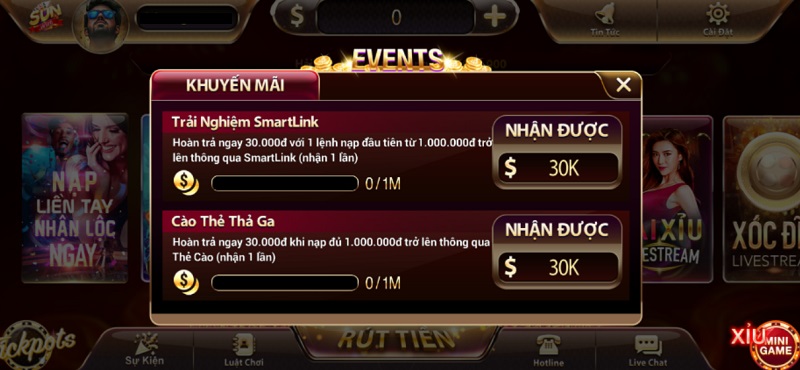 Nạp tiền nhận thêm thưởng siêu hấp dẫn tại cổng game bài Sun Win